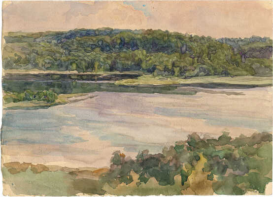 Морозов Константин Феофанович. Пейзаж с рекой